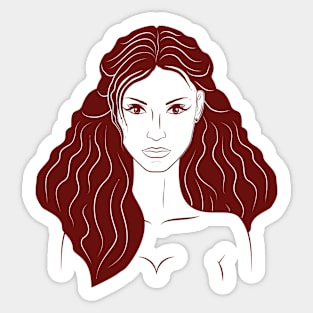 Woman Portrait Sticker